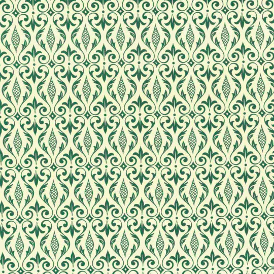 Green Geometric and Fleur de Lis Print Italian Paper ~ Carta Varese Italy